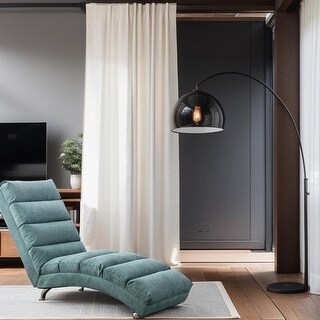 Modern Polyester Linen Chaise Lounge Indoor Chair, Long Lounger with ...