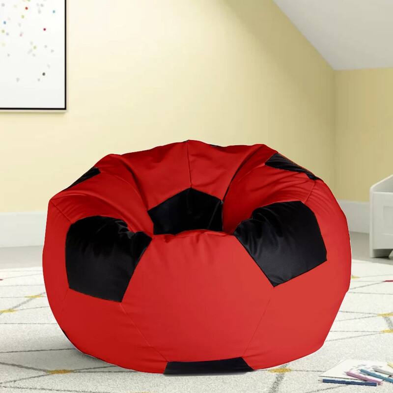 Leatherette Bean Bag Cover Without Filler, Ideal for Children and Teenagers by Ample Decor
