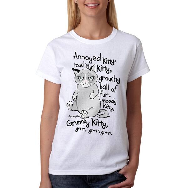 Shop Grumpy Cat Grrr Women S White Funny T Shirt Overstock