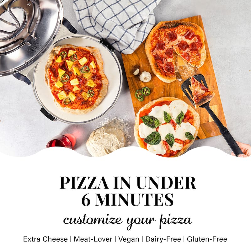Granitestone Piezano Indoor/Outdoor Electric Pizza Oven w Ceramic Stone