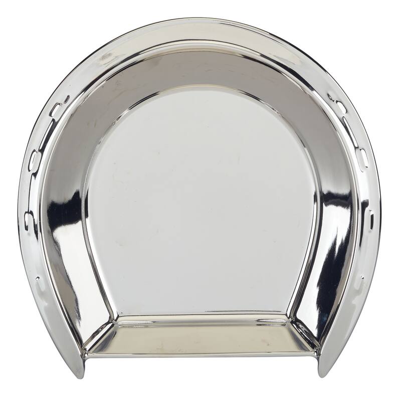 Certified International Derby Day at the Races Silver Plated 3-D Horseshoe Cheese Plate with Knife - 8.5" x 9.5" x 1"