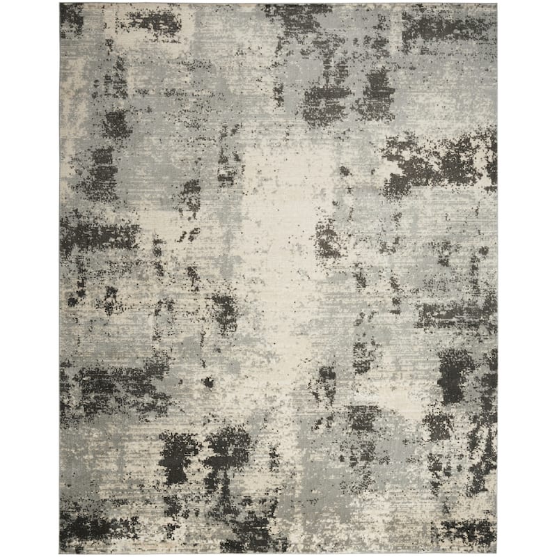 Nourison Serenity Home Indoor Abstract Area Rug - 9' x 12' - Grey