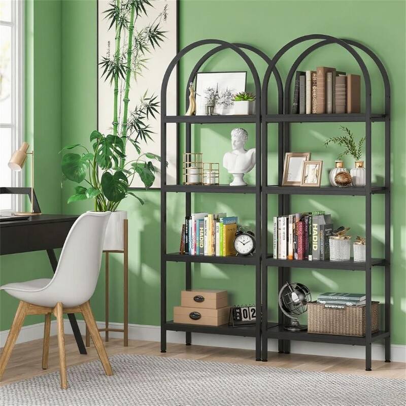 Industrial 4-Shelf Bookcase