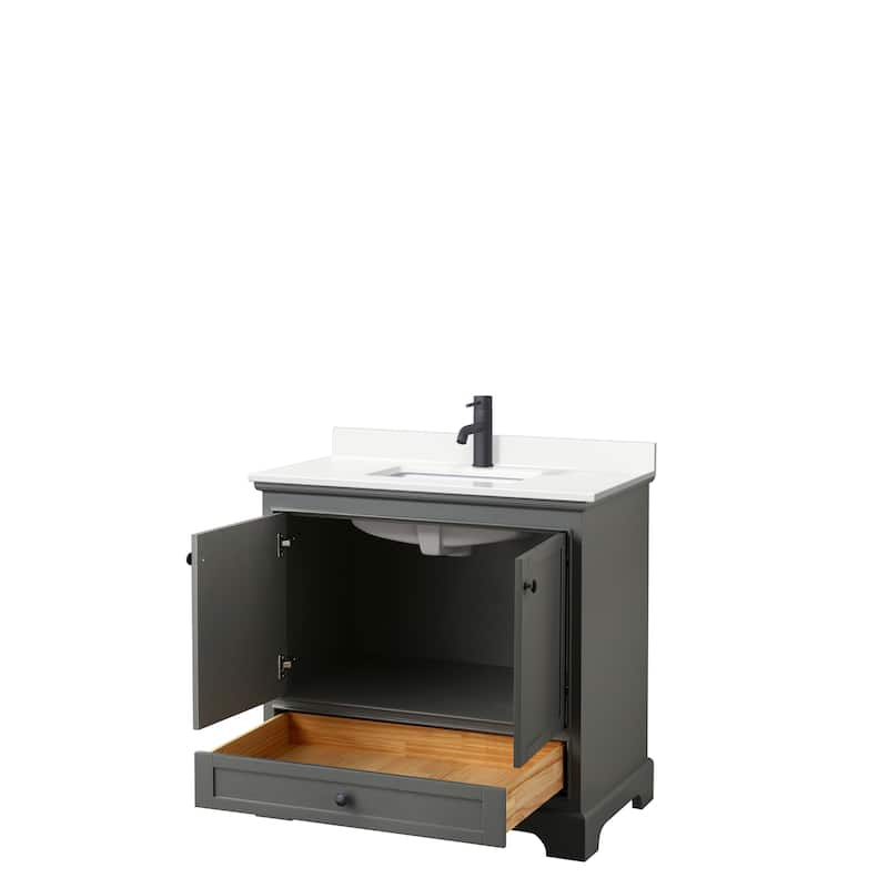 Deborah 36-inch Single Vanity, Quartz Top