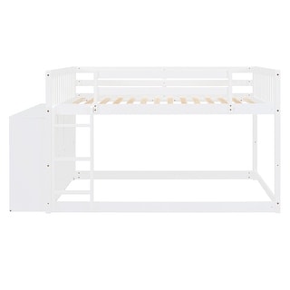 Espresso Full Bunk Bed with 4 Drawers & 3 Shelves - Modern & Practical