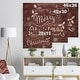 preview thumbnail 5 of 4, Designart 'Merry Christmas Season Greetings on Red' Print on Natural Pine Wood - Red