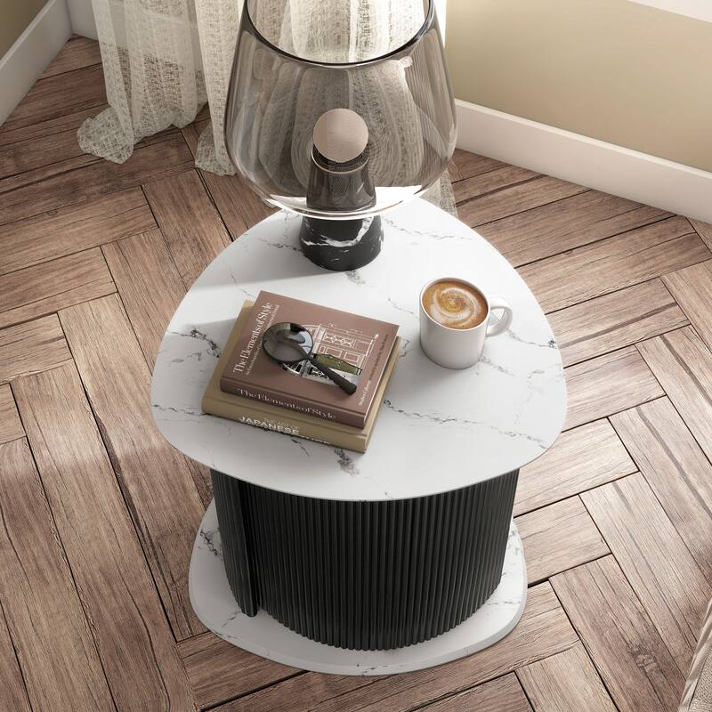 Furniture of America Astra Modern 3-Piece Black Triangle Storage Coffee Table Set