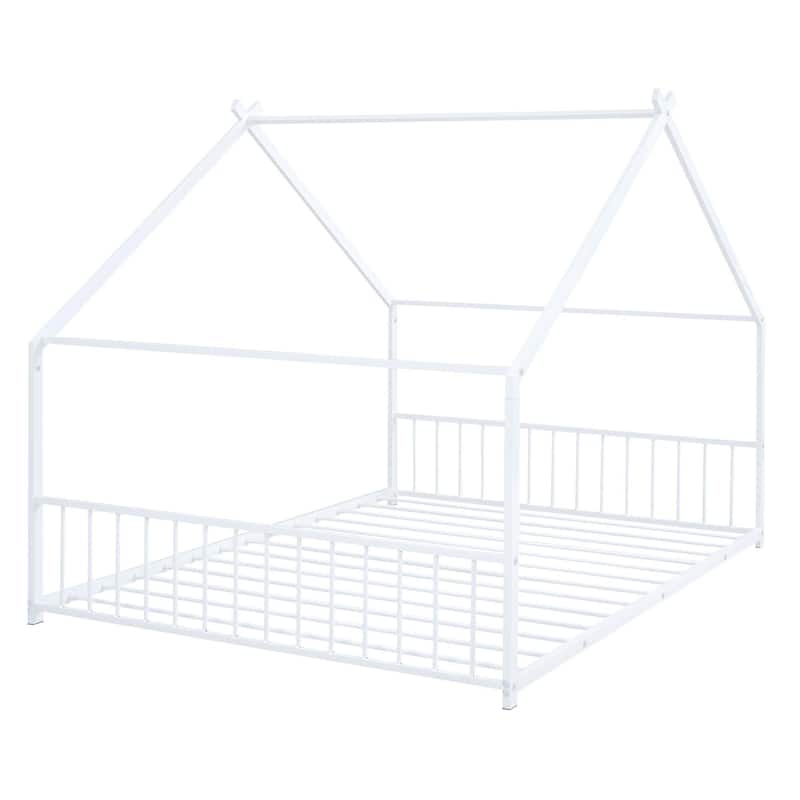 Metal House Bed for Bedroom