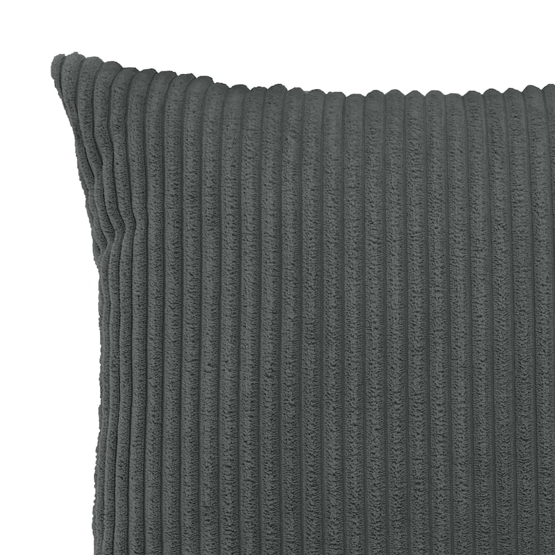 Set of 2 Modern Square Corduroy Accent Throw Pillow