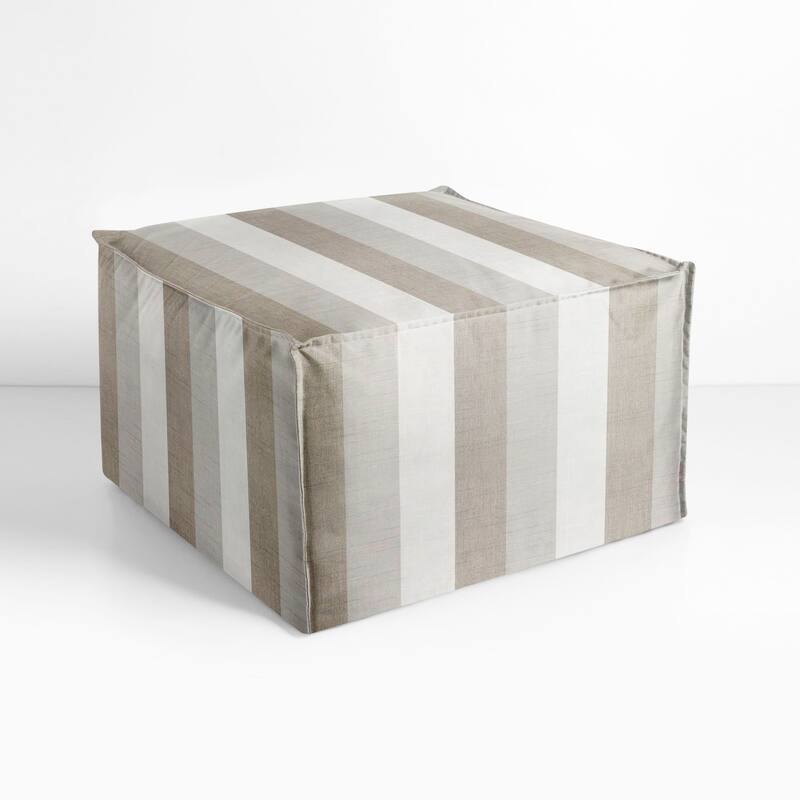 Sorra Home Sunbrella Outdoor Top Stitch Bean Pouf
