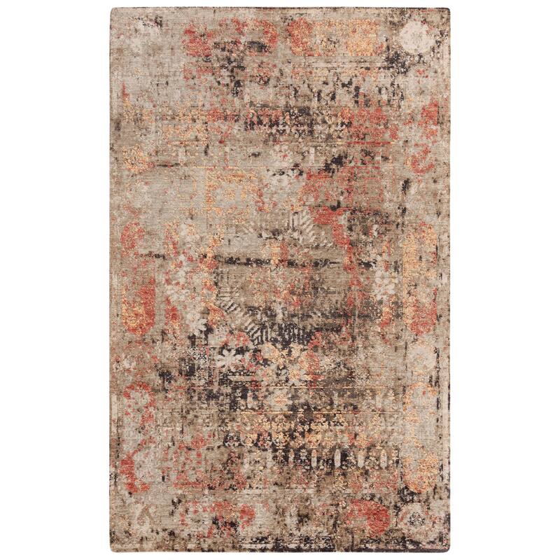 Alora Decor Alure Abstract Wool Blend Rug - 5' x 8' - Copper/Rust
