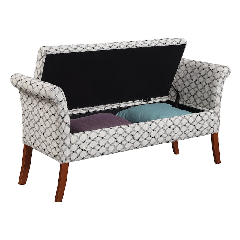 Storage Bench Ottoman - Multi-Functional Upholstered Seat with Large Storage Space for Shoes, Toys, and Essentials