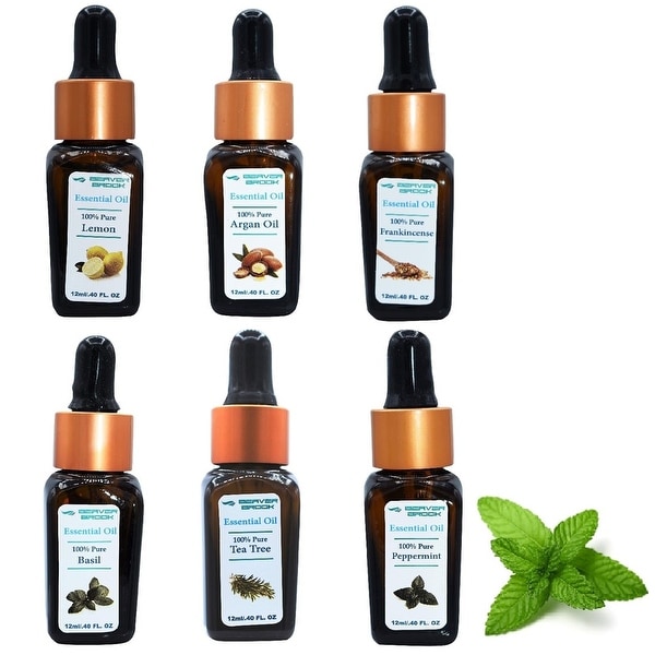Beaver Brook Botanical Set Essential Oil Bottle Dropper - 6 Pack. Opens flyout.