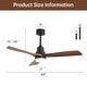 preview thumbnail 39 of 97, Sofucor 48/52 Inch Wood Ceiling Fan with Light and Remote/Smart App Voice Control, Dimmable Lights Included