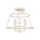 preview thumbnail 5 of 8, Elk Home Joanie 13 " Wide 3-Light Semi Flush Mount - Antique White, EC89683/3