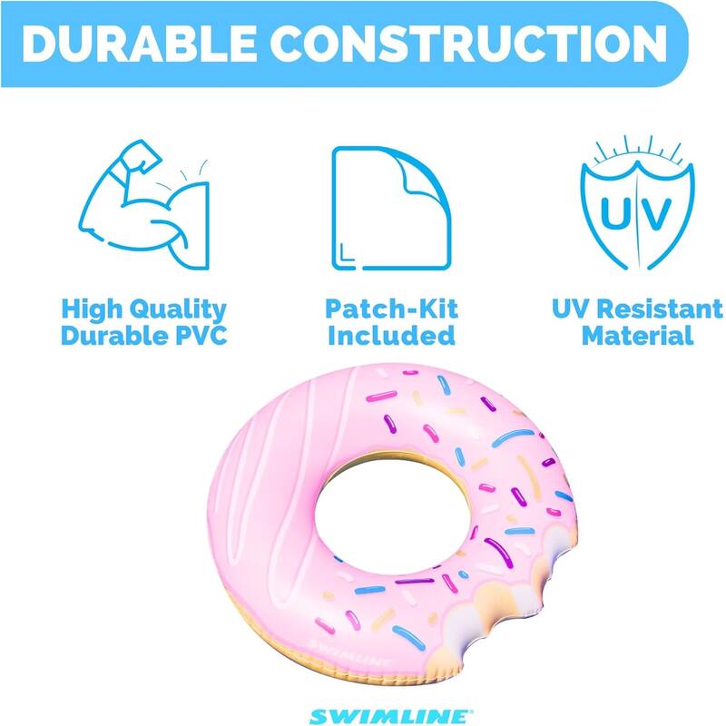 Donut Inflatable Swimming Pool Ring - 42" - Pink