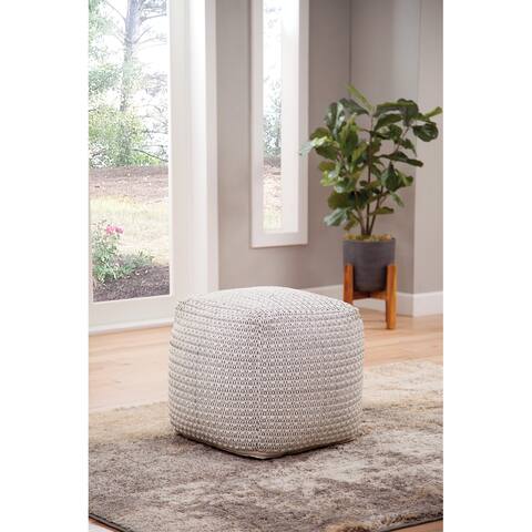 The Curated Nomad Haxtun Handwoven Pouf