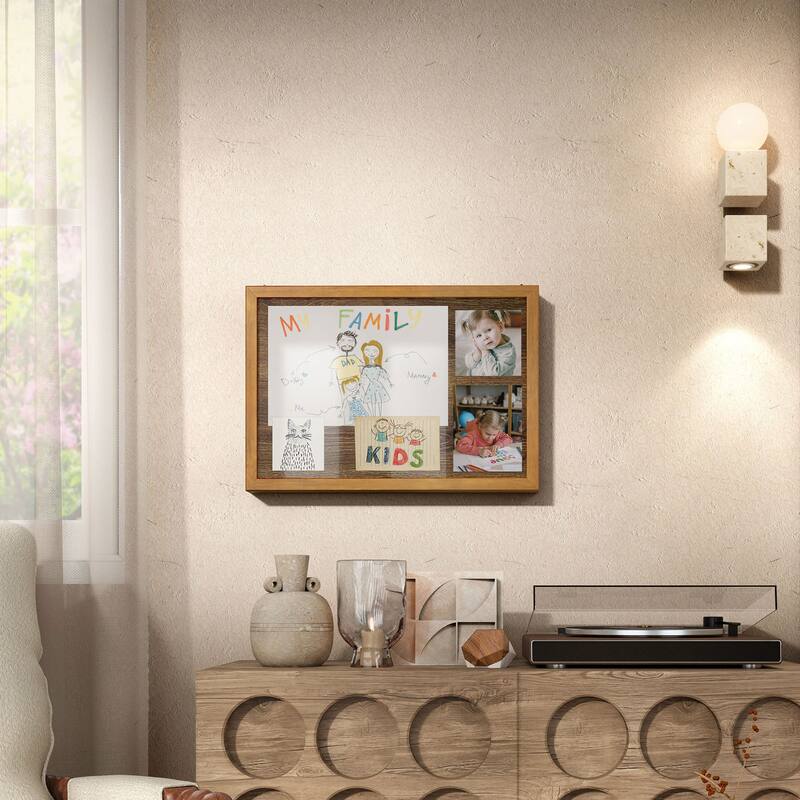 247 Shop At Home Modern 20-inch Photo Frame with Hidden Storage and Metal Hook