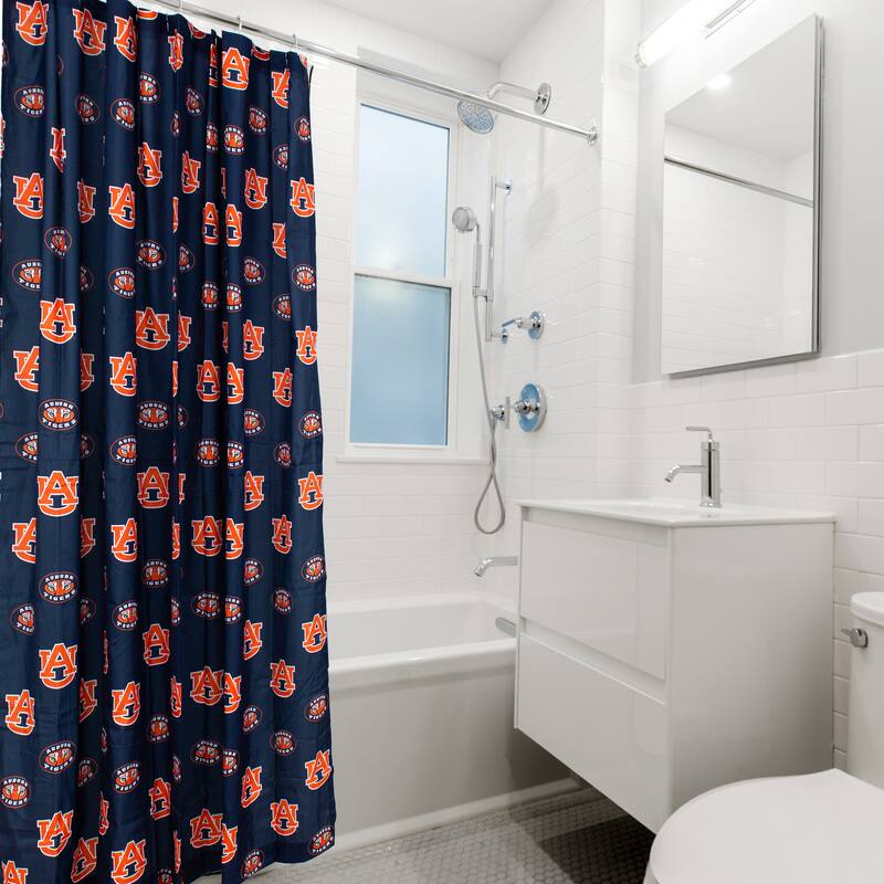 Clemson Tigers Printed Shower Curtain Cover - 70" x 72"