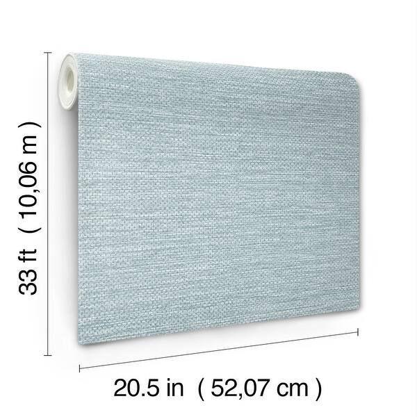 A-Street Prints Malin Denim Faux Grasscloth Wallpaper