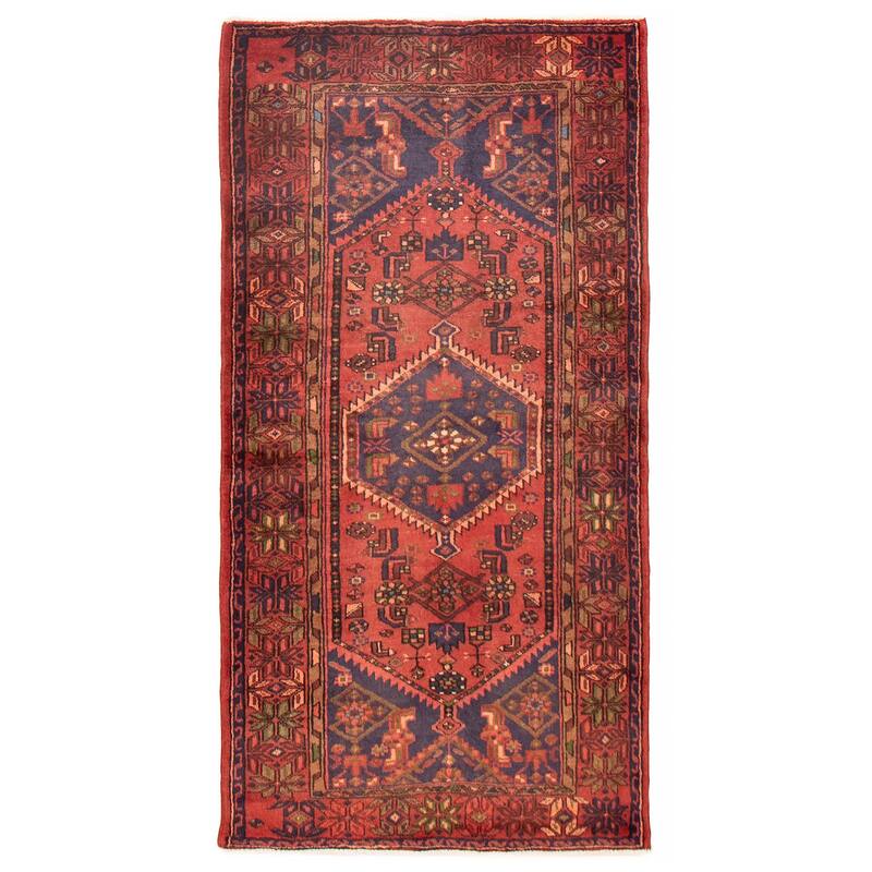 ECARPETGALLERY Hand-knotted Andelz Red Wool Rug - 3'6 x 6'7 - Red - 3'6 x 6'7