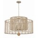preview thumbnail 4 of 8, Jayna 8 Light Burnished Silver Chandelier - 31.25"W x 22"H