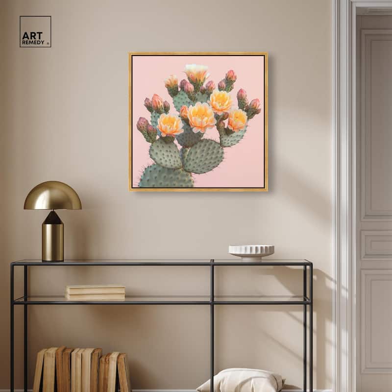 Pink and Prickly Canvas by Art Remedy