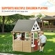 preview thumbnail 5 of 9, Outdoor Wooden Kids Garden Games Cottage with 2 Windows and 2 Flowerpot Racks - 55.24” x 49.61” x 65.35”