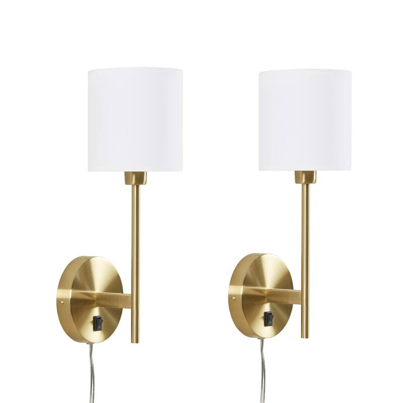 510 Design Conway Metal Wall Sconce with Cylinder Shade (Set of 2)