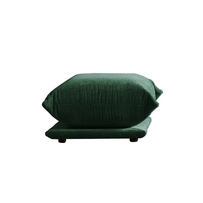 Single Sofa Accent Chair Armchair Chenille Fabric Sofa with Ottoman Set