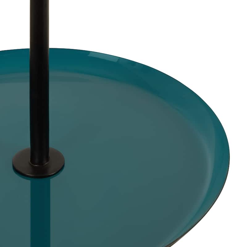 Kate and Laurel Laranya Tiered Round Decorative Tray - 12x12x15