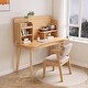 preview thumbnail 10 of 17, Kids Desk with Chair, Student Desk Multi-Tier Organizer, Solid Wood Bookshelf with Drawers