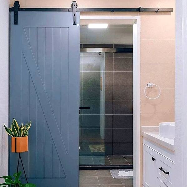 Zenova 6ft Heavy Duty Sturdy Sliding Barn Door Hardware Kit Overstock 32039878