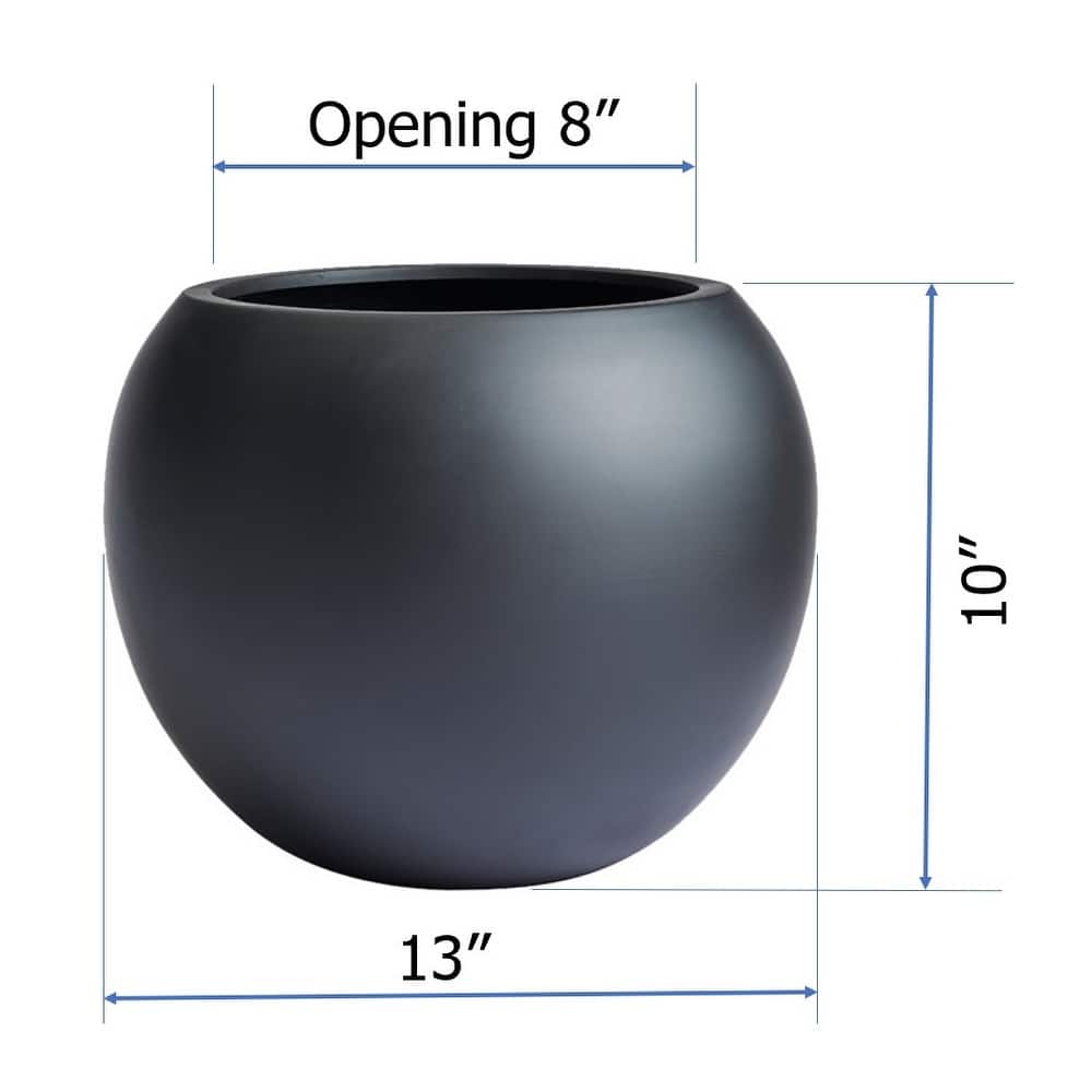 DreamPatio Riverside Fiberstone Modern Sphere Planter for Indoor/Outdoor