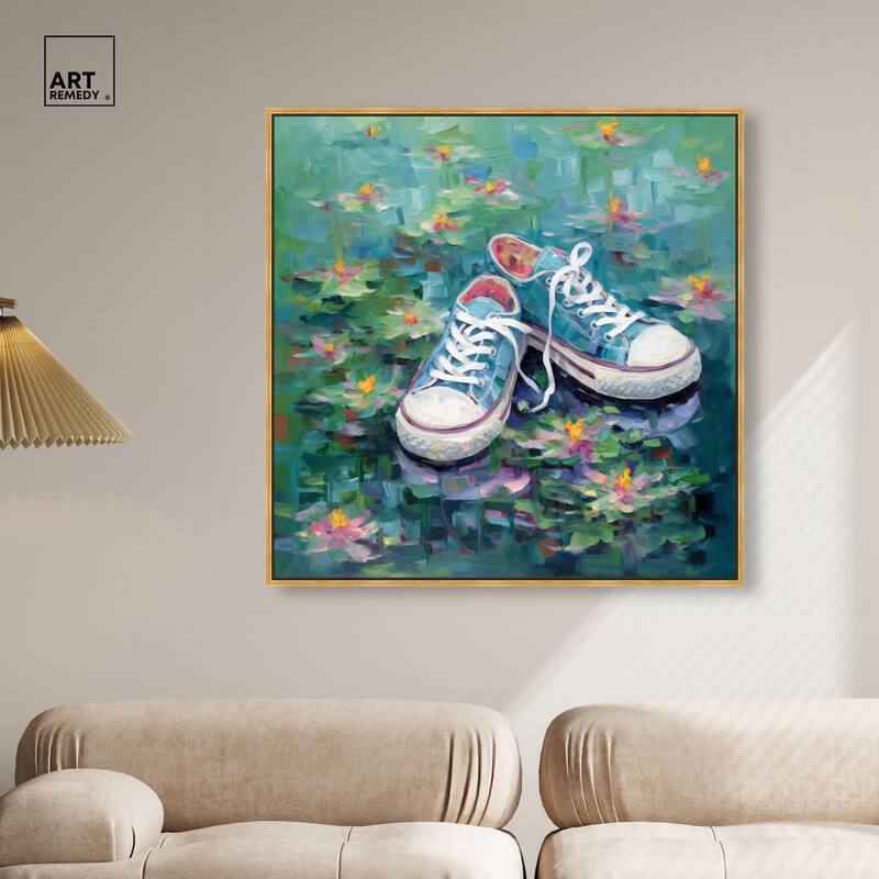 Lily Pad Sneakers II Canvas by Art Remedy