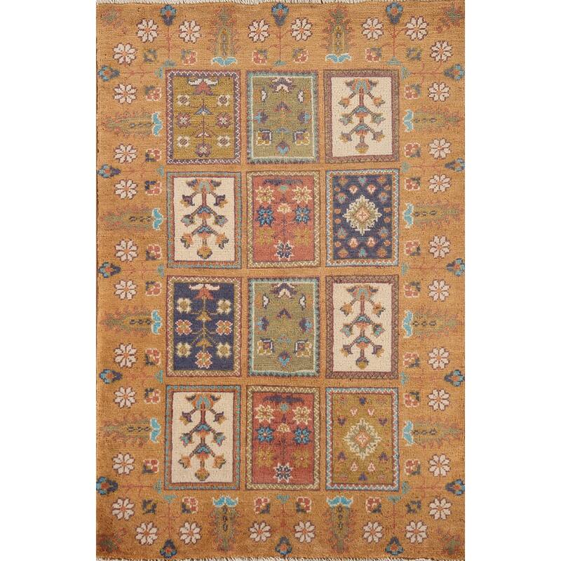 Garden Design Kazak Oriental Accent Rug Handmade Wool Carpet - 2'8"x 4'3"