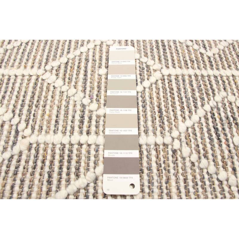 ECARPETGALLERY Braid weave Sienna Brown Wool Rug - 6'0 x 9'3