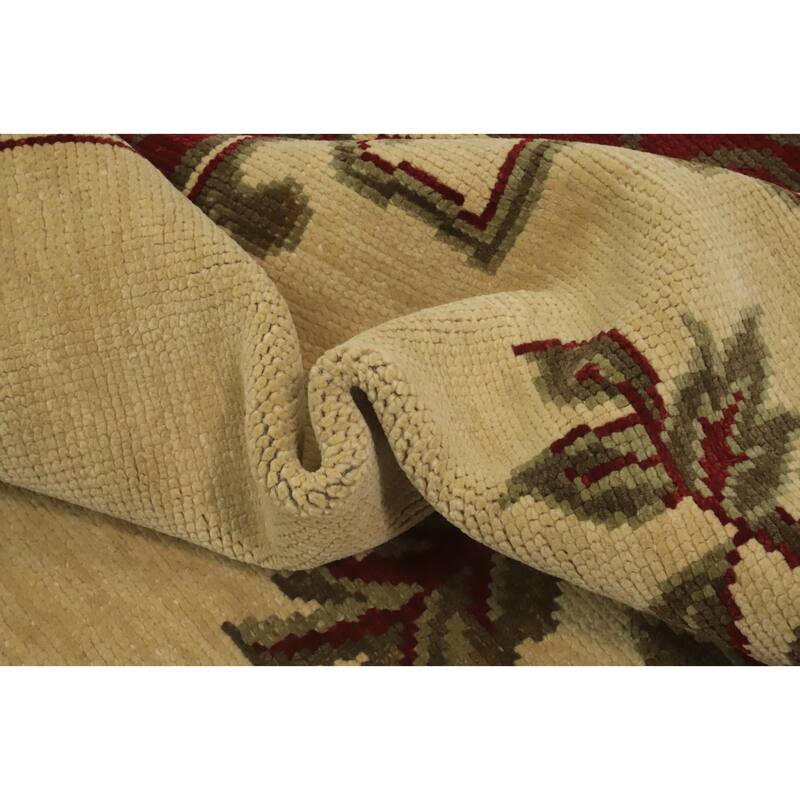 Floral Indian Area Rug 7x10 - 10' 1'' X 6' 6''