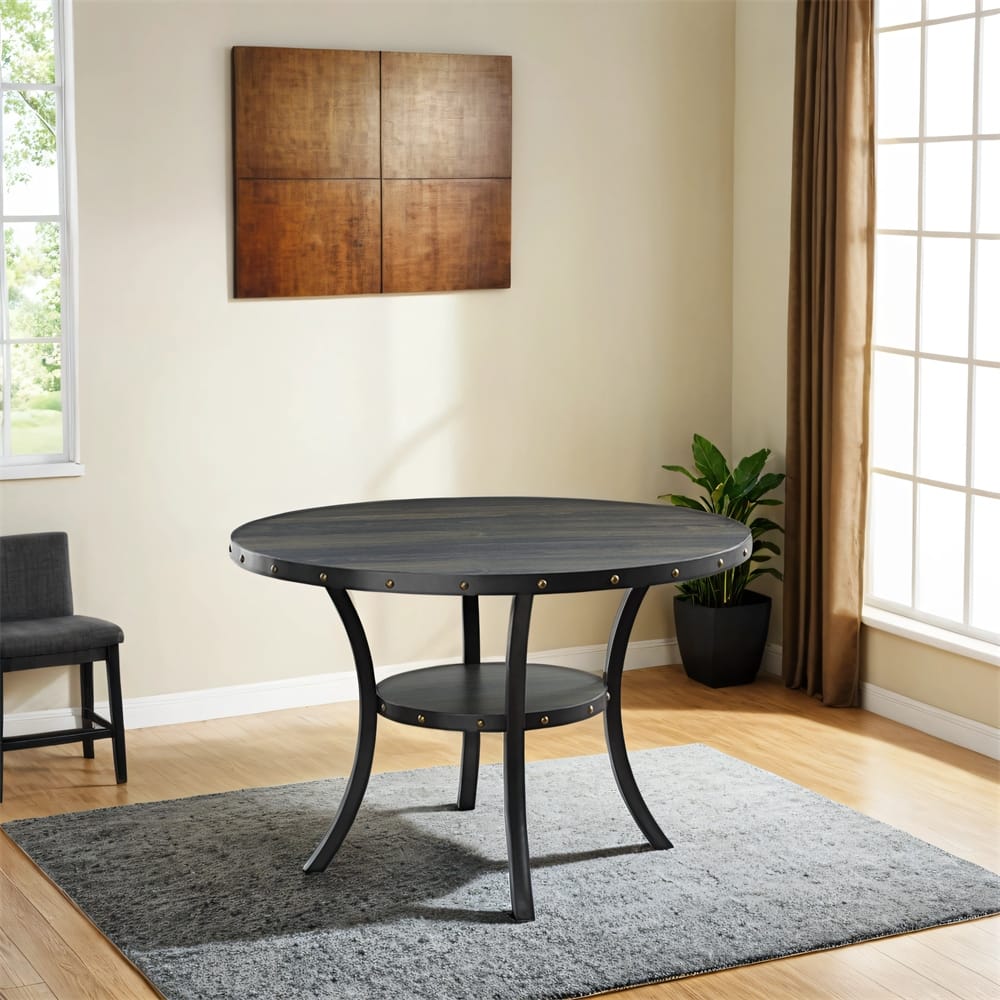 Dining Collection Espresso Wood Railhead Dining Table