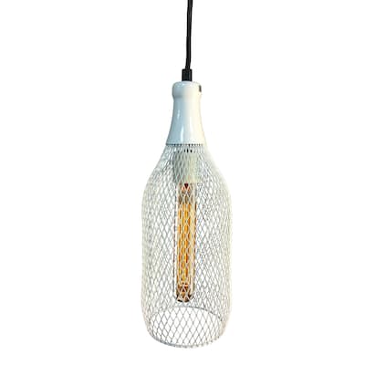 Meryl 1-light Adjustable Height White Edison Pendant
