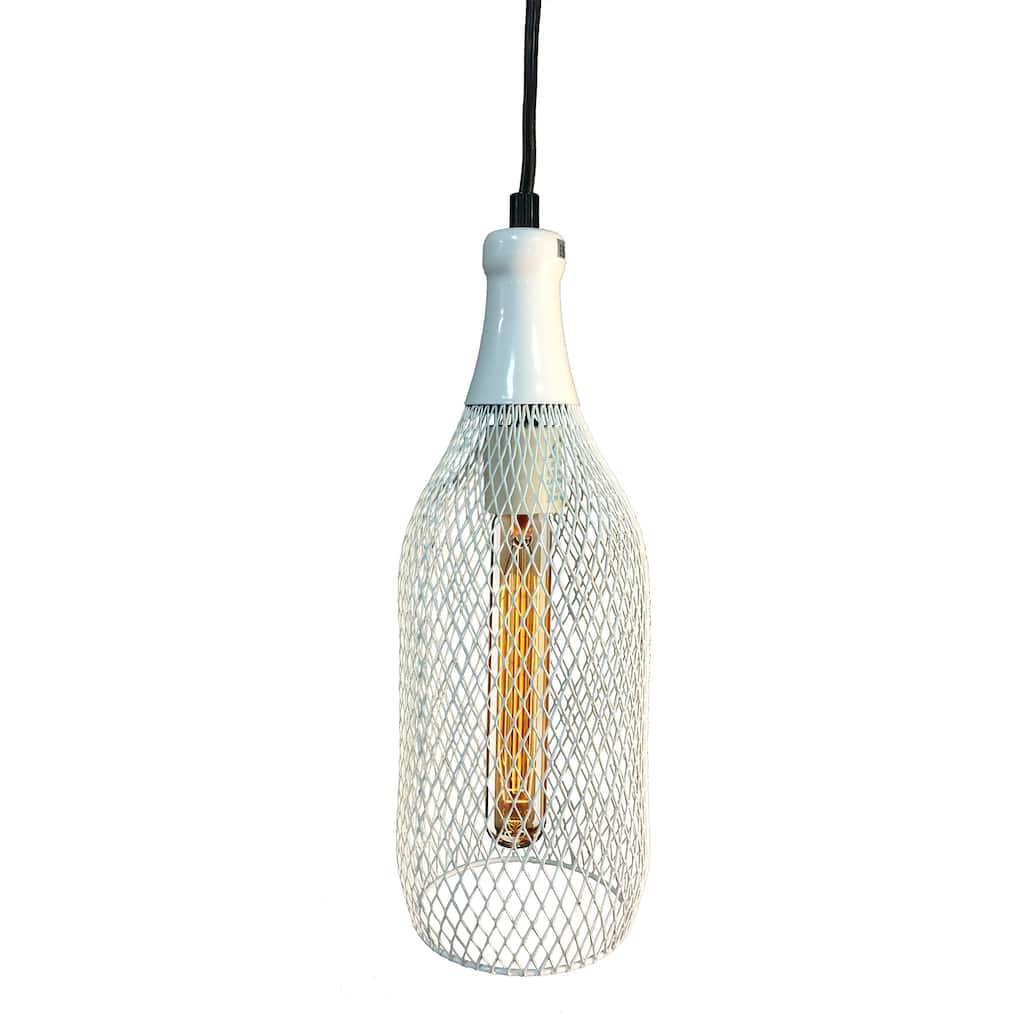 Meryl 1-light Adjustable Height White Edison Pendant