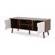 preview thumbnail 15 of 20, Peermont Mid-Century Modern TV Stand with 2 Doors and 2 Shelves by Christopher Knight Home - 47.25" W x 15.50" D x 18.50" H