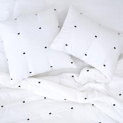 Dot Embroidery Euro Sham