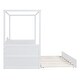 preview thumbnail 7 of 7, Solid Wood Twin Size Canopy Daybed with Twin Trundle Bed,White