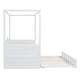 preview thumbnail 6 of 7, Twin Canopy Bed with Trundle, Wooden Twin Size Daybed Frame, Twin Sofa Bed, Platform Bed Frame for Kids, Teens, Adults, White