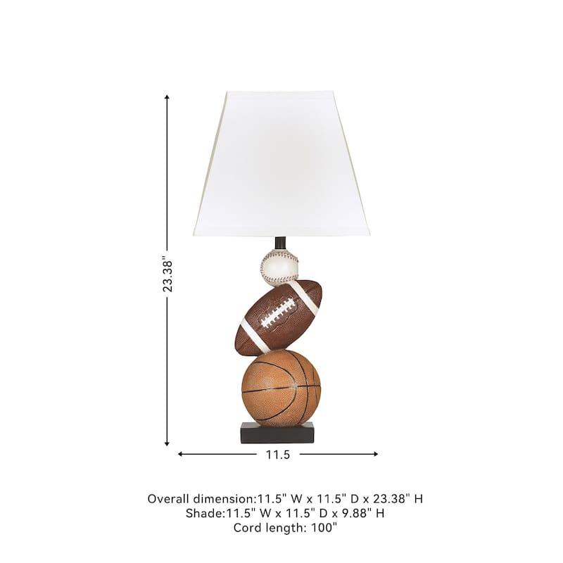 Nyx Sports Balls 24 Inch Ceramic Table Lamp