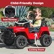 preview thumbnail 4 of 3, 12V Kids Ride On Truck with Remote Control, Spring Suspension - Red