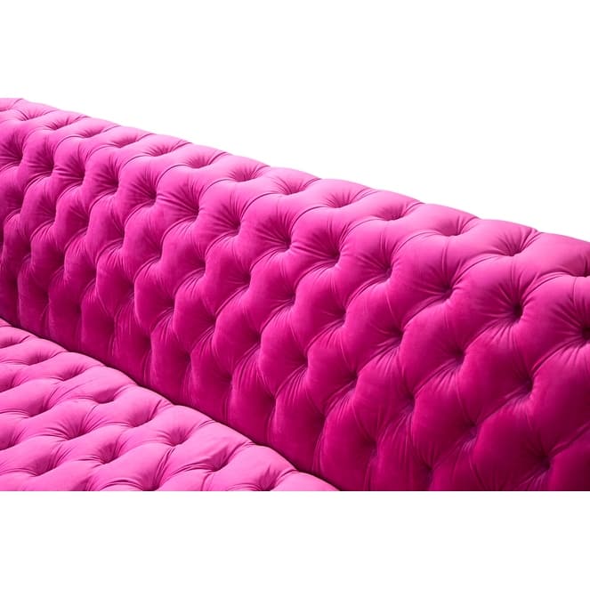 Pasargad Home Vicenza Velvet Tufted Sofa - L89.37"XD36.22"XH30"