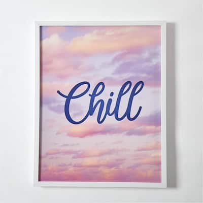 Urban Lifestyle Chill Framed Canvas Wall Art, Inspirational Quote