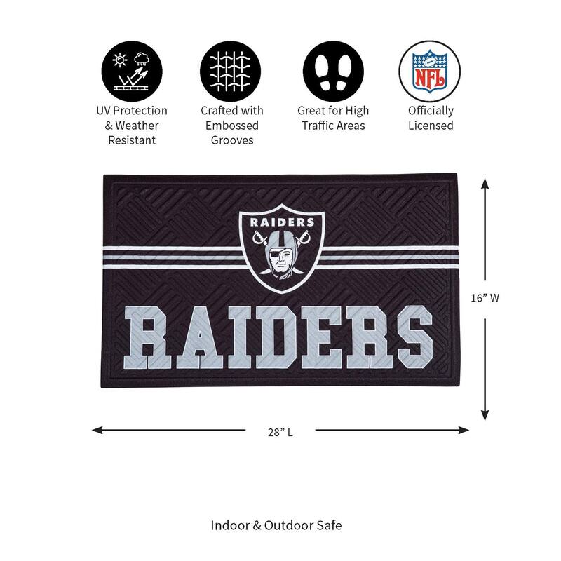 28 in. x 16 in. Embossed Mat, Cross Hatch, Las Vegas Raiders
